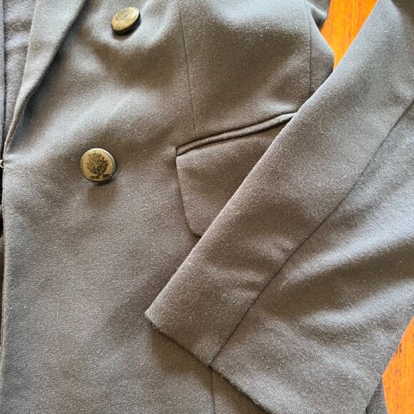 Dark Blue Fitted with Stretch Blazer - Picture 4 of 9